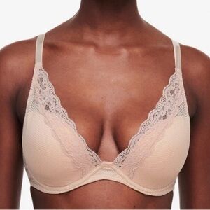 Passionata “Brooklyn” 5701 plunging T-Shirt bra! Colour Nude! Sexy! Size 34DDDD